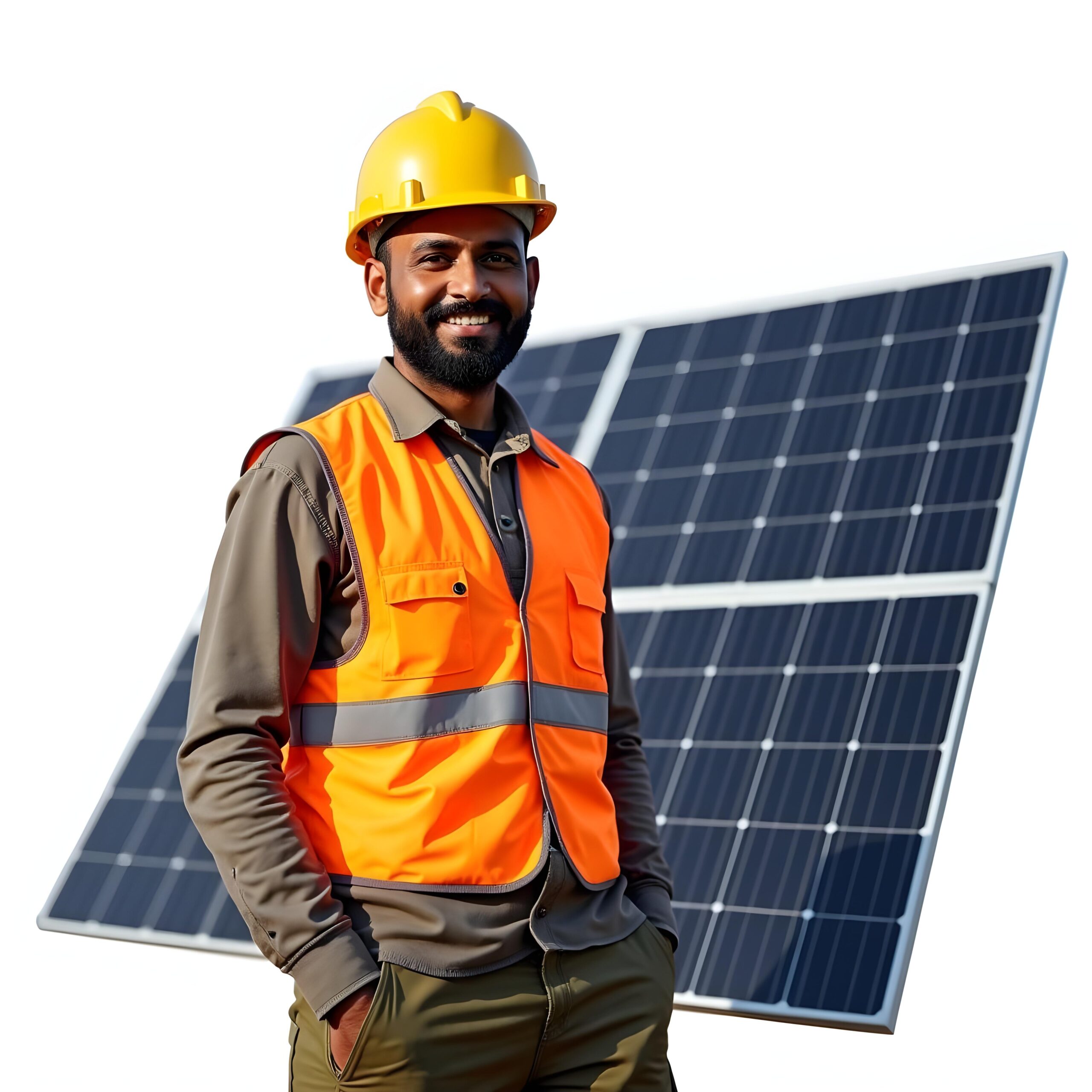 pikaso_texttoimage_Indian-male-solar-worker-in-uniform-in-front-of-1-(1)